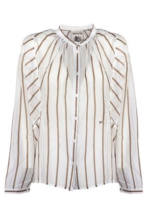 Camicia a righe verticali in misto cotone e seta SEMI COUTURE | Y6SK60RG105